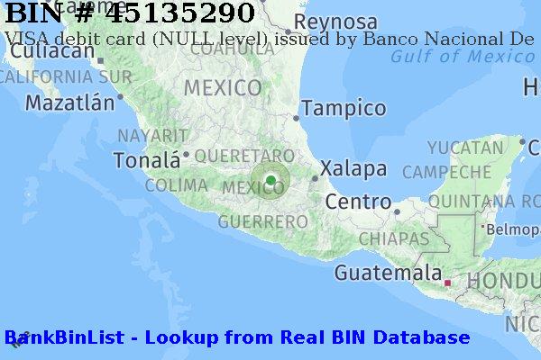 BIN 45135290 VISA debit Mexico MX