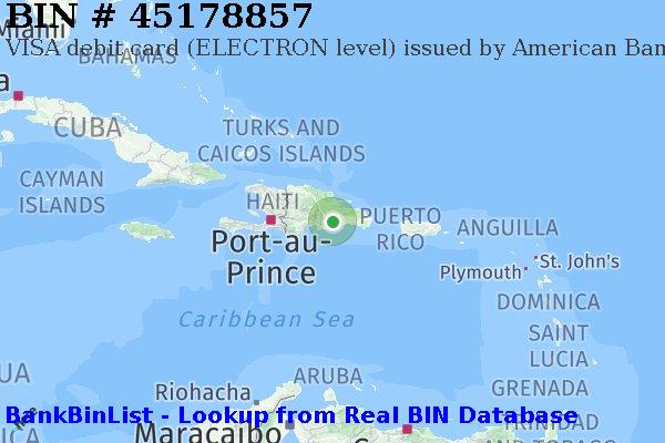 BIN 45178857 VISA debit Dominican Republic DO