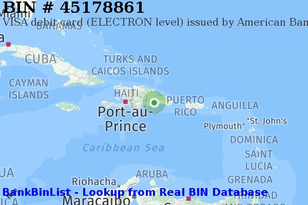 BIN 45178861 VISA debit Dominican Republic DO