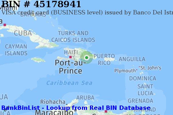 BIN 45178941 VISA credit Dominican Republic DO