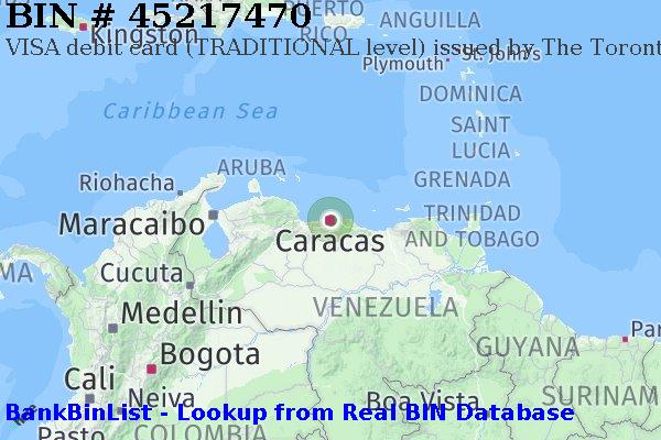 BIN 45217470 VISA debit Venezuela VE
