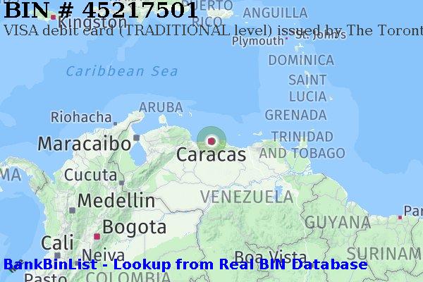 BIN 45217501 VISA debit Venezuela VE