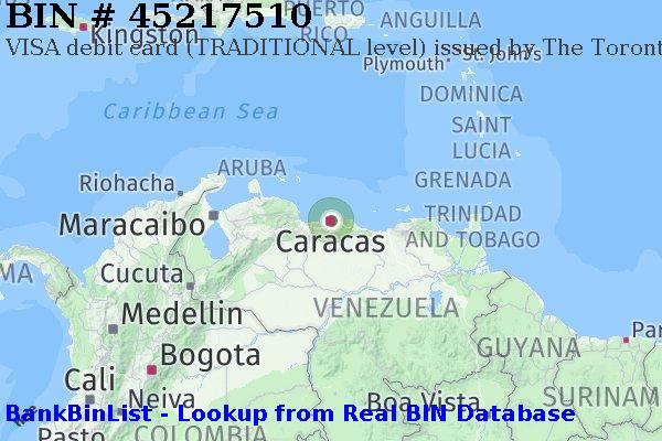 BIN 45217510 VISA debit Venezuela VE