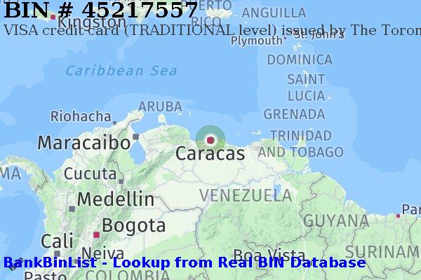 BIN 45217557 VISA credit Venezuela VE