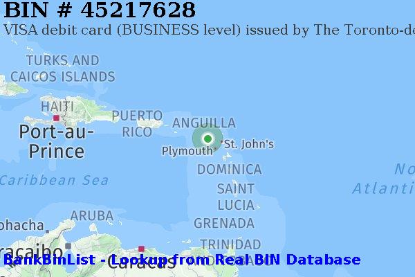 BIN 45217628 VISA debit Saint Kitts and Nevis KN