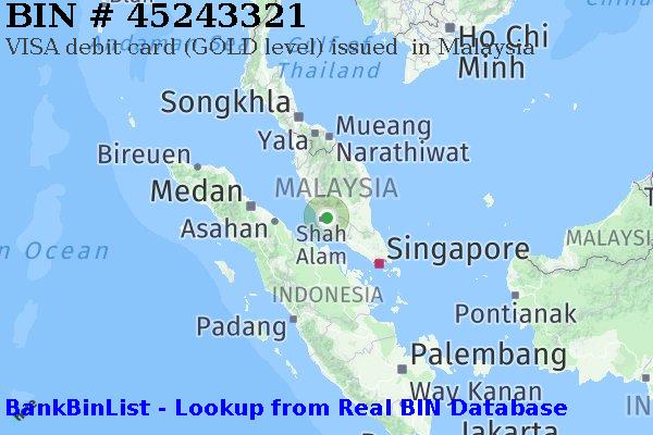 BIN 45243321 VISA debit Malaysia MY