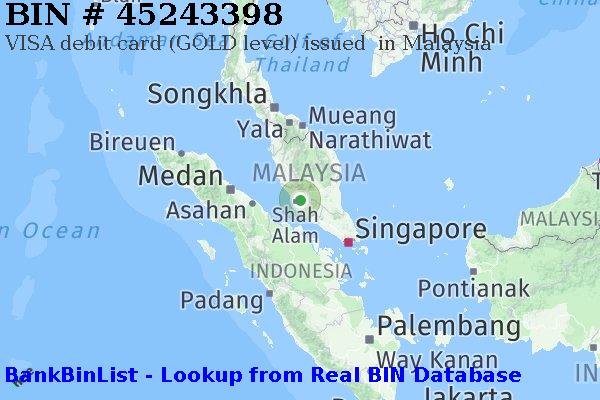 BIN 45243398 VISA debit Malaysia MY