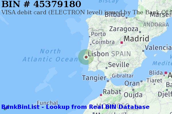 BIN 45379180 VISA debit Portugal PT