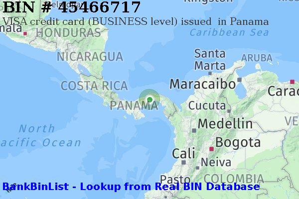 BIN 45466717 VISA credit Panama PA