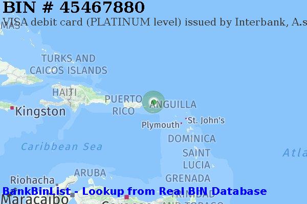BIN 45467880 VISA debit Virgin Islands (British) VG