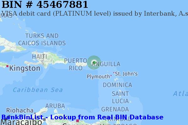 BIN 45467881 VISA debit Virgin Islands (British) VG