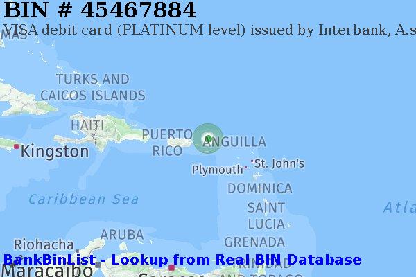 BIN 45467884 VISA debit Virgin Islands (British) VG