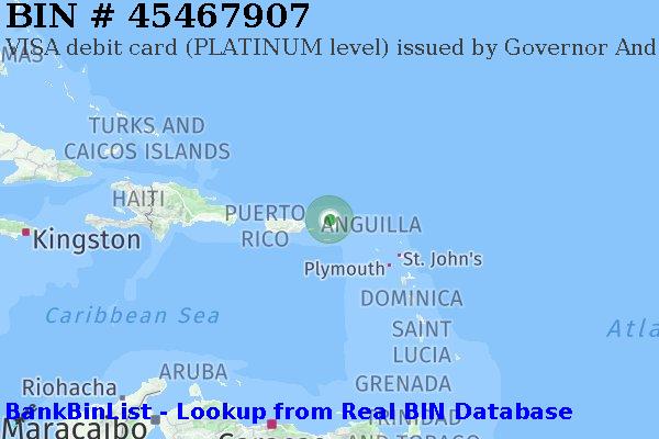 BIN 45467907 VISA debit Virgin Islands (British) VG