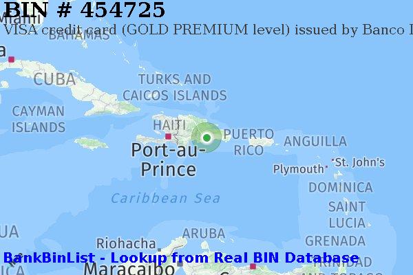 BIN 454725 VISA credit Dominican Republic DO