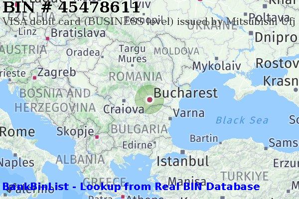 BIN 45478611 VISA debit Romania RO