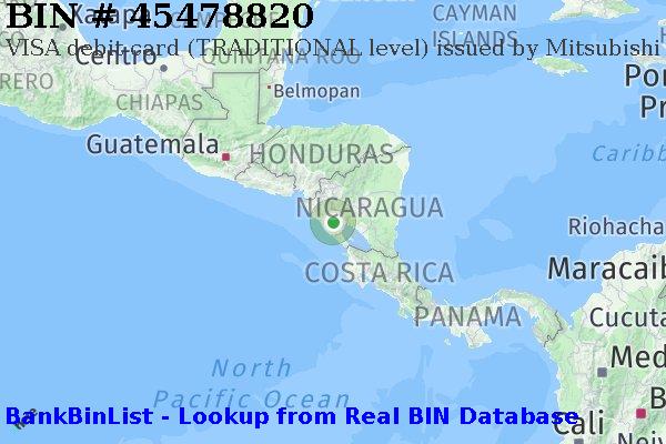 BIN 45478820 VISA debit Nicaragua NI