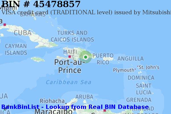 BIN 45478857 VISA credit Dominican Republic DO