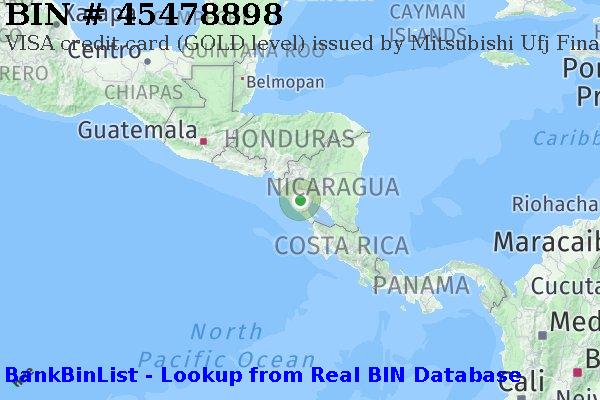BIN 45478898 VISA credit Nicaragua NI