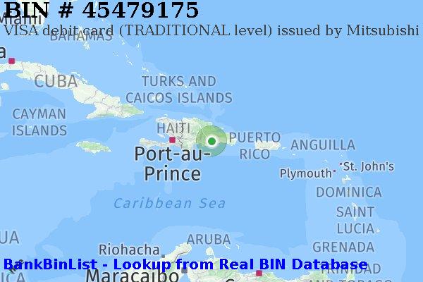BIN 45479175 VISA debit Dominican Republic DO