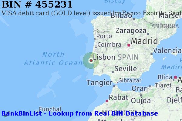 BIN 455231 VISA debit Portugal PT