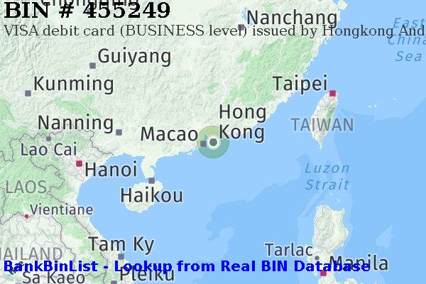 BIN 455249 VISA debit Hong Kong HK