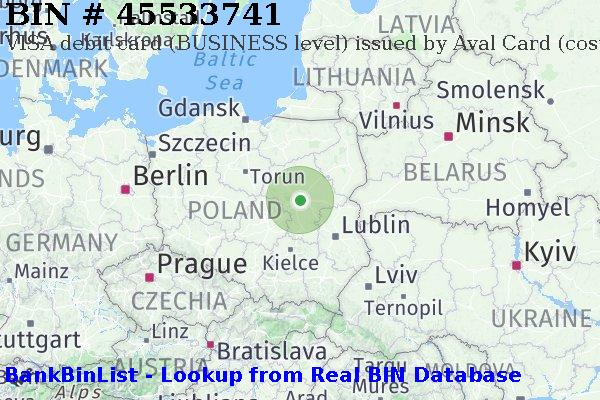 BIN 45533741 VISA debit Poland PL