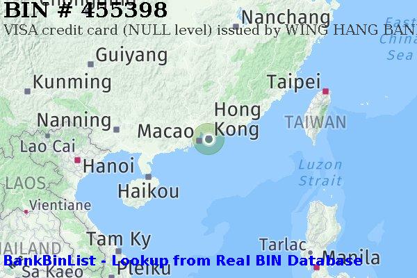 BIN 455398 VISA credit Hong Kong HK