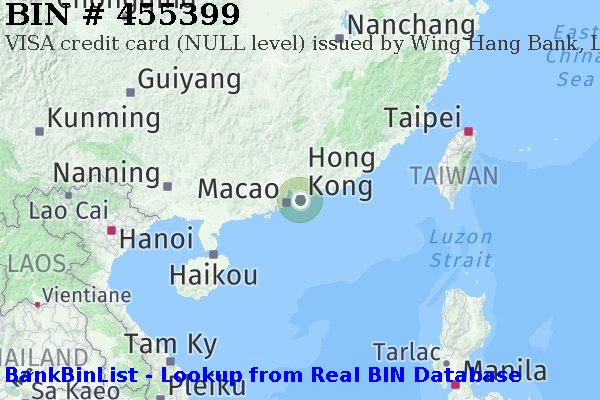 BIN 455399 VISA credit Hong Kong HK