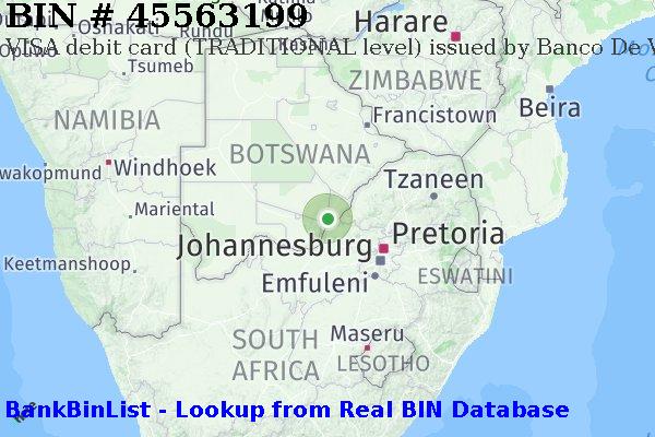 BIN 45563199 VISA debit Botswana BW