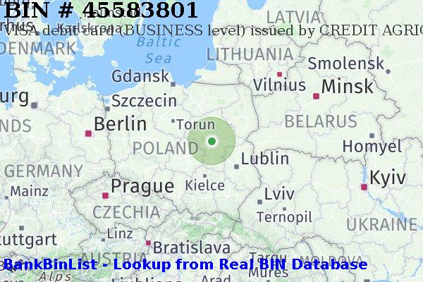 BIN 45583801 VISA debit Poland PL