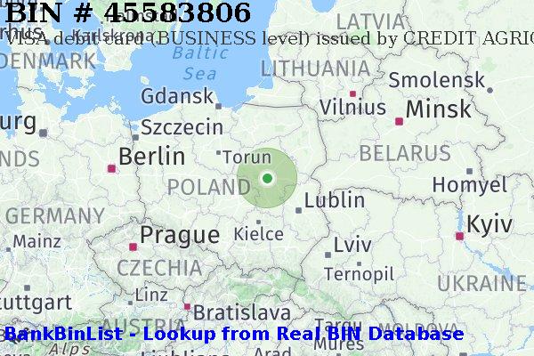 BIN 45583806 VISA debit Poland PL