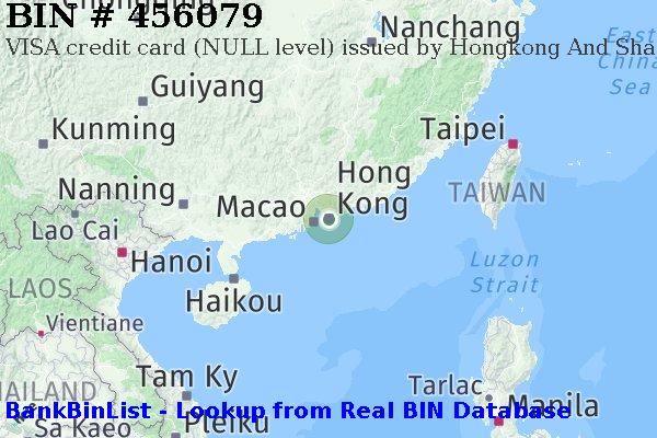 BIN 456079 VISA credit Hong Kong HK