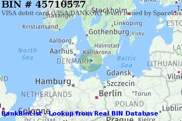 BIN 45710577 VISA debit Denmark DK