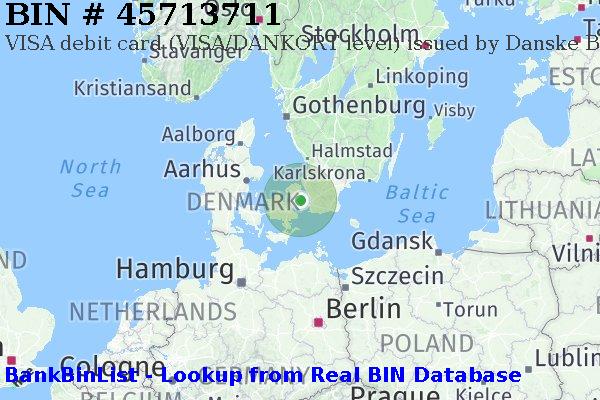 BIN 45713711 VISA debit Denmark DK