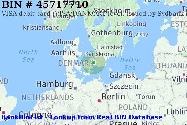 BIN 45717710 VISA debit Denmark DK