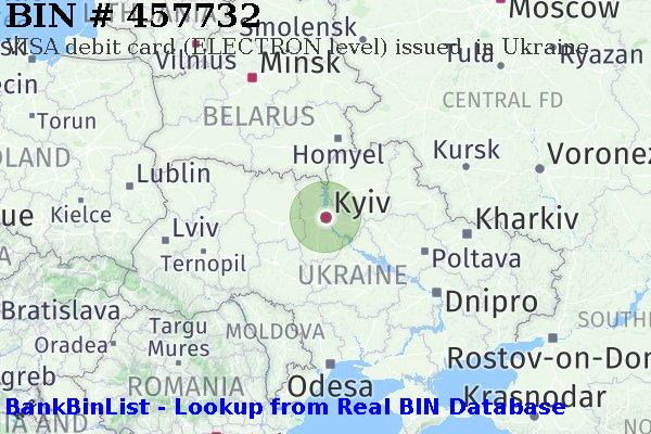 BIN 457732 VISA debit Ukraine UA