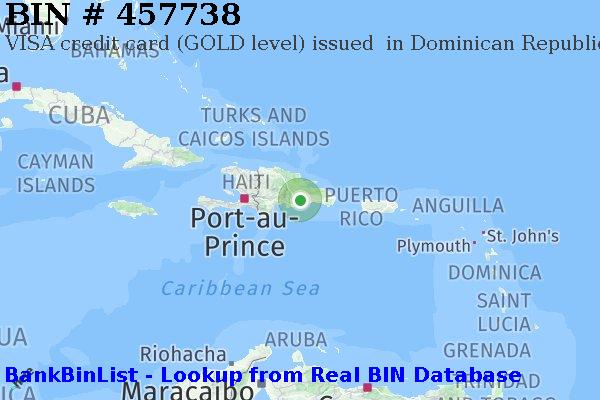 BIN 457738 VISA credit Dominican Republic DO