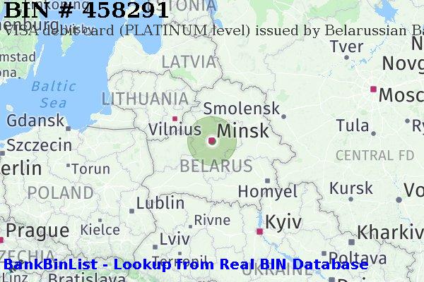 BIN 458291 VISA debit Belarus BY