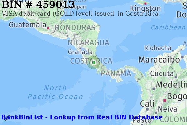 BIN 459013 VISA debit Costa Rica CR