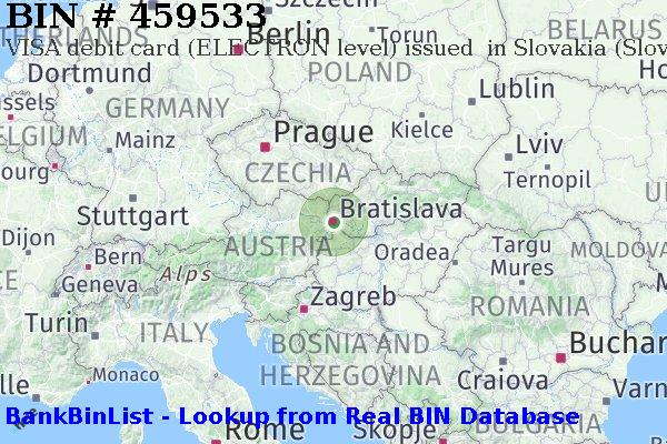 BIN 459533 VISA debit Slovakia (Slovak Republic) SK