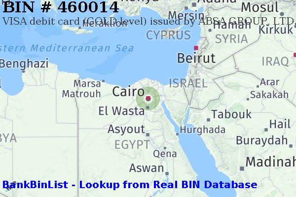 BIN 460014 VISA debit Egypt EG