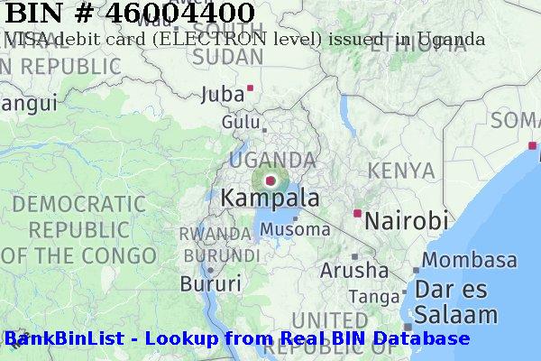 BIN 46004400 VISA debit Uganda UG