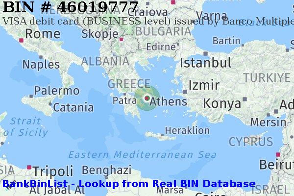 BIN 46019777 VISA debit Greece GR