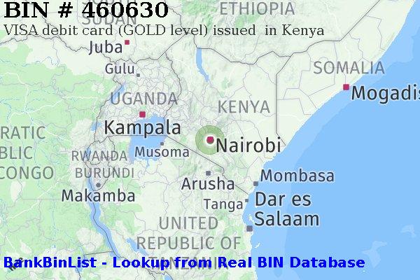 BIN 460630 VISA debit Kenya KE
