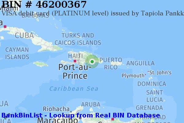BIN 46200367 VISA debit Dominican Republic DO