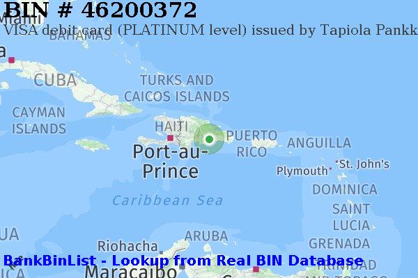 BIN 46200372 VISA debit Dominican Republic DO
