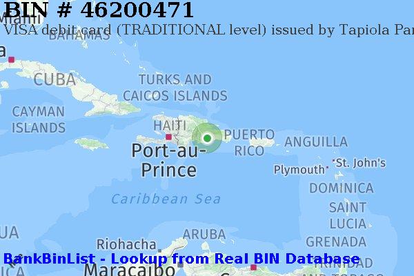 BIN 46200471 VISA debit Dominican Republic DO