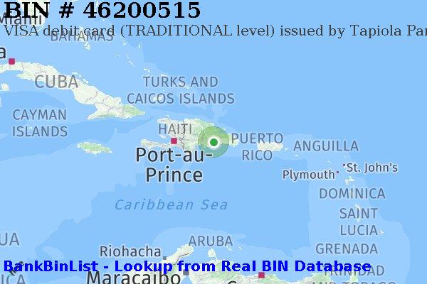 BIN 46200515 VISA debit Dominican Republic DO