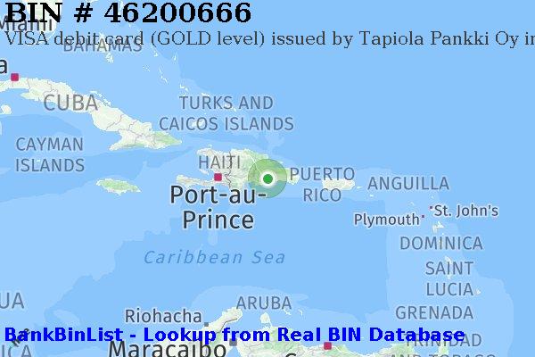 BIN 46200666 VISA debit Dominican Republic DO