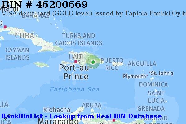 BIN 46200669 VISA debit Dominican Republic DO